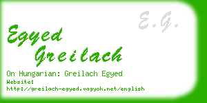 egyed greilach business card